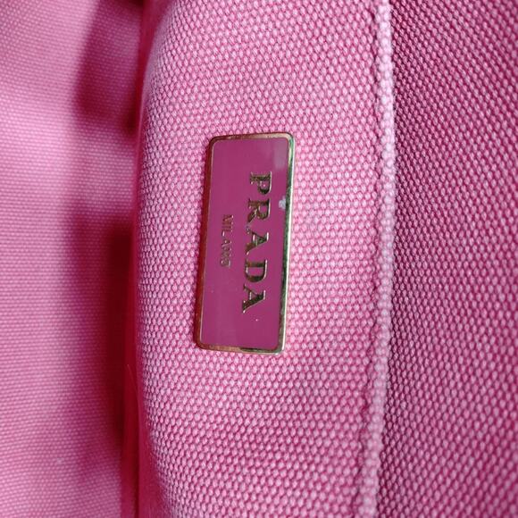 Prada Canapa Hand Bag Pink Canvas 25cm - Picture 7 of 9